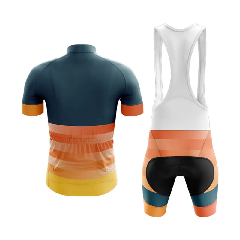 Gradient Frequency Club Cycling Kit (Navy-Orange-Yellow)