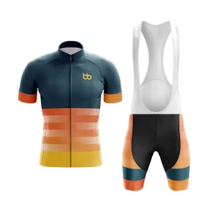 Gradient Frequency Club Cycling Kit (Navy-Orange-Yellow)