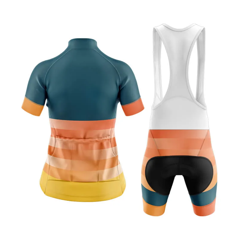 Gradient Frequency Club Cycling Kit (Navy-Orange-Yellow)