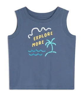 Graphic Tank Top For Toddler Boys Wintry Waters