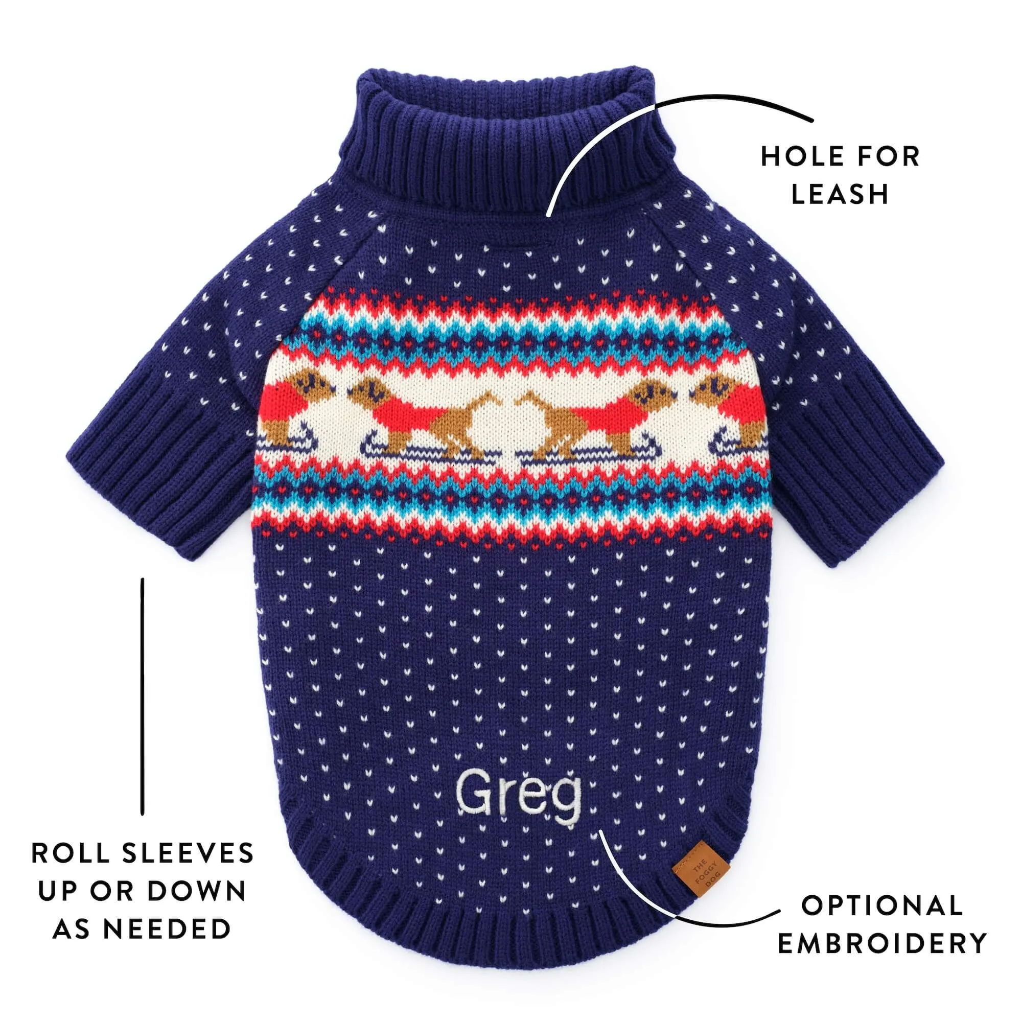 Gray Malin x TFD Hit the Slopes Dog Sweater