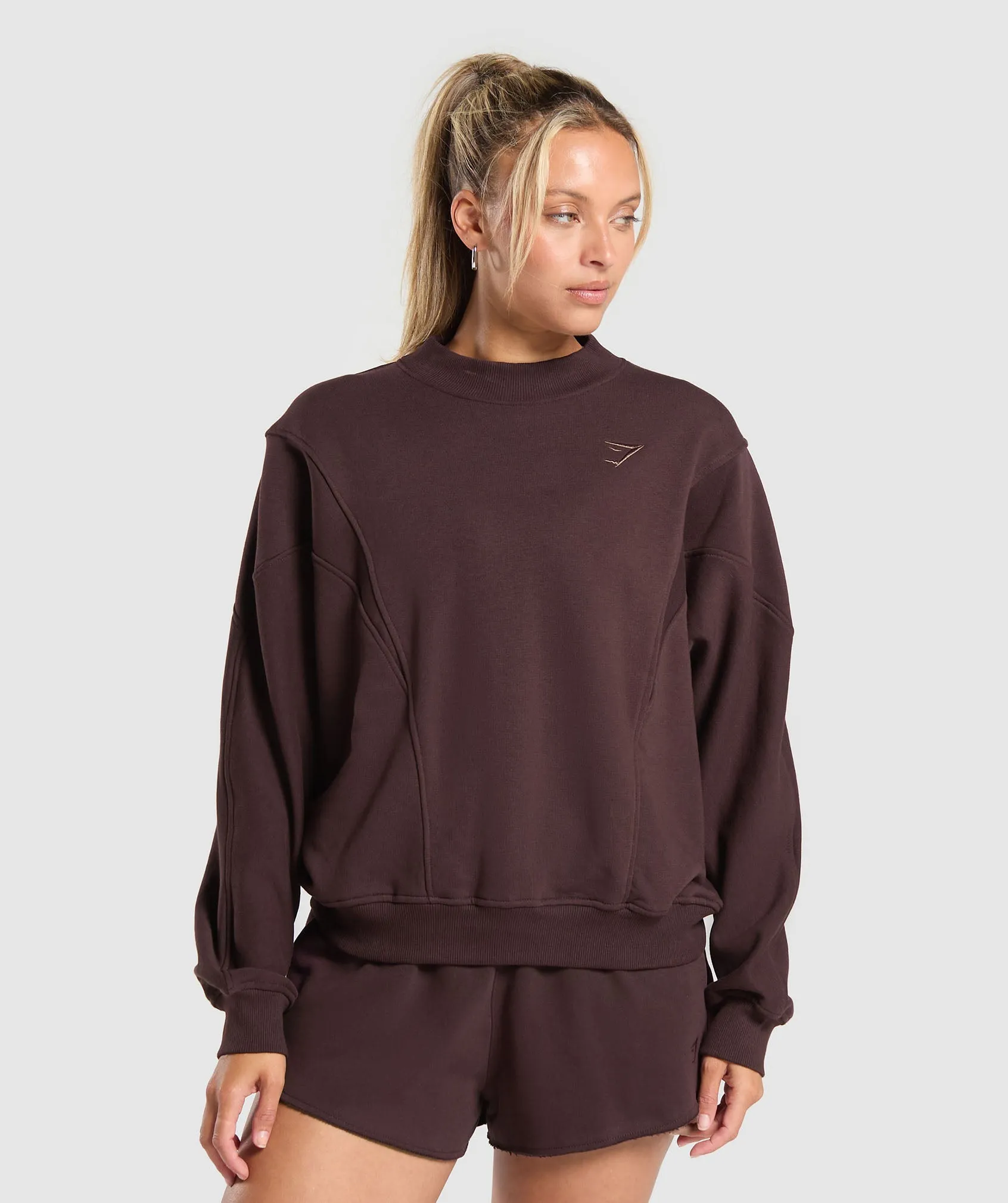 Gymshark Rest Day Cotton Contour Pullover - Heritage Brown