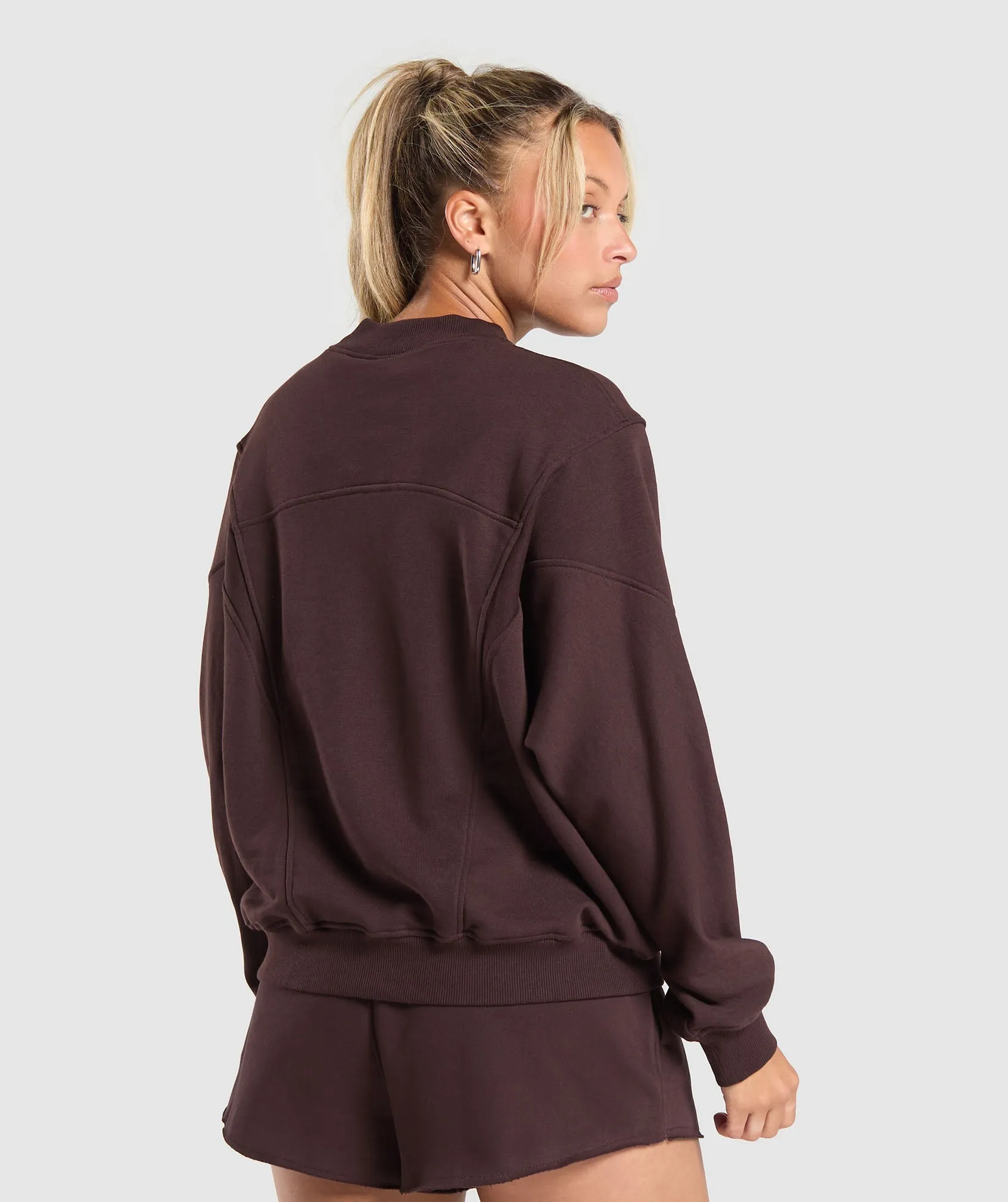 Gymshark Rest Day Cotton Contour Pullover - Heritage Brown