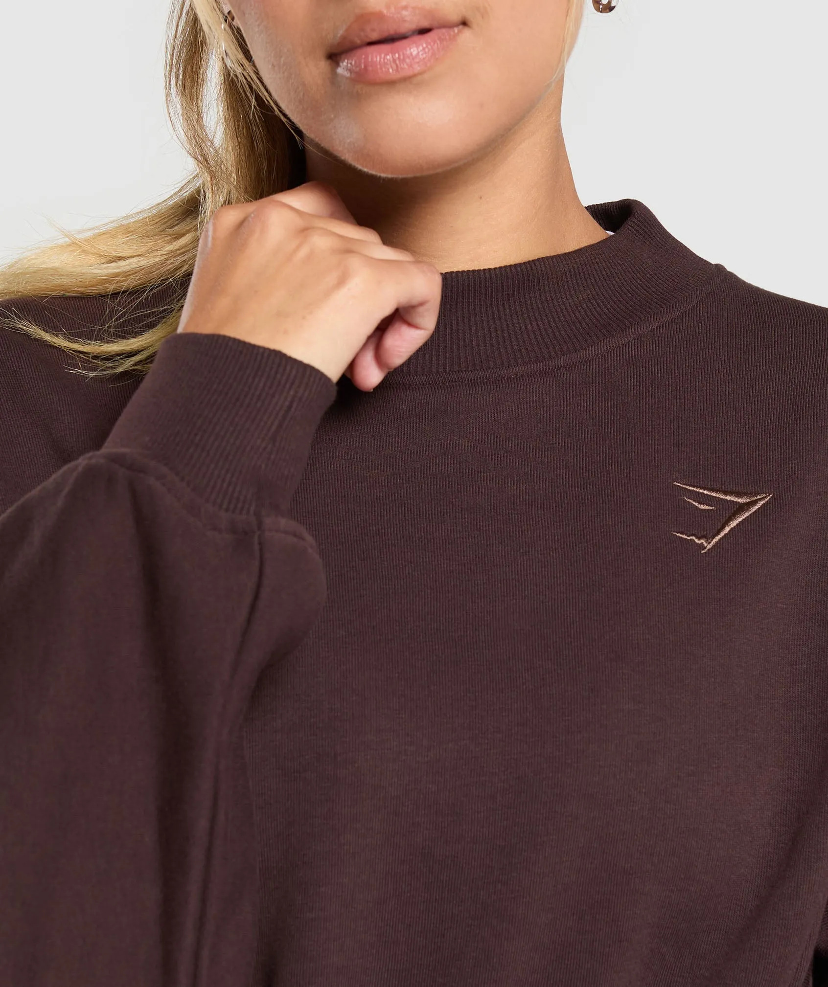 Gymshark Rest Day Cotton Contour Pullover - Heritage Brown