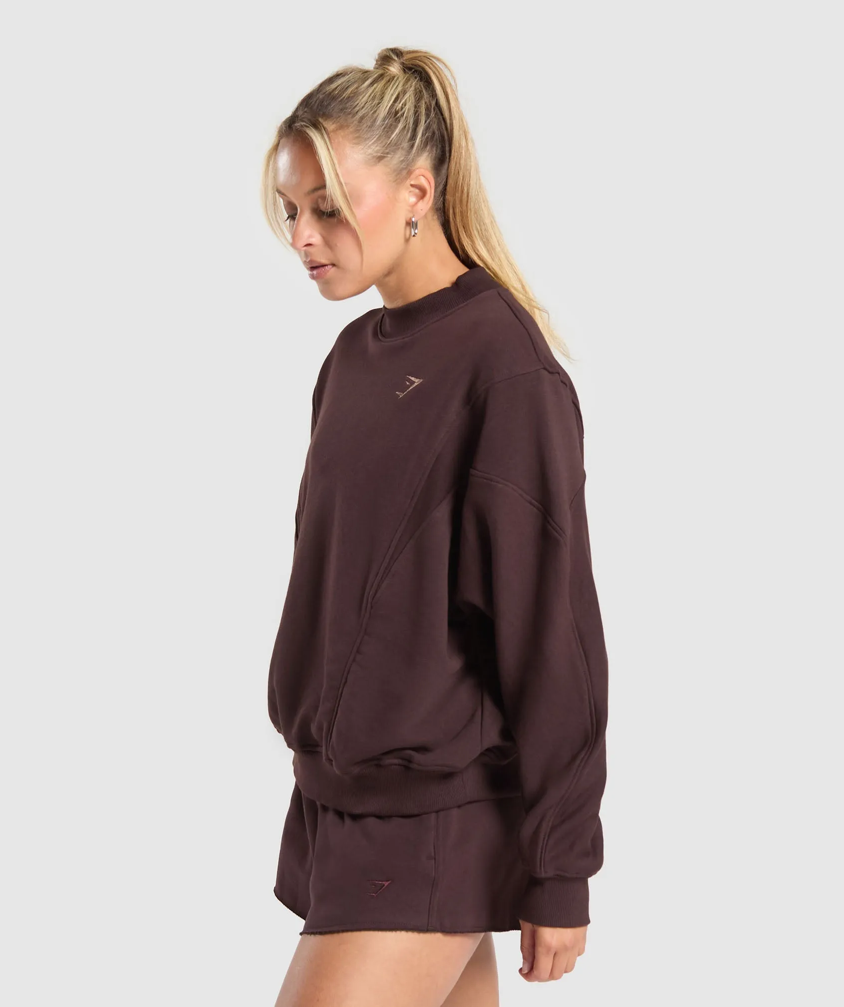 Gymshark Rest Day Cotton Contour Pullover - Heritage Brown