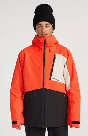 Hammer Block Snow Jacket | Paprika Flame Colour Block