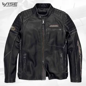 Harley Davidson Screamin Eagle Men’s Leather Motorcycle Jacket