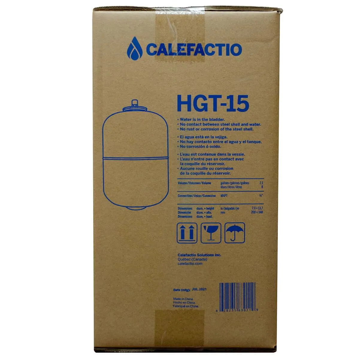 HGT15 Expansion Tank (2.1 gal / 8 L)