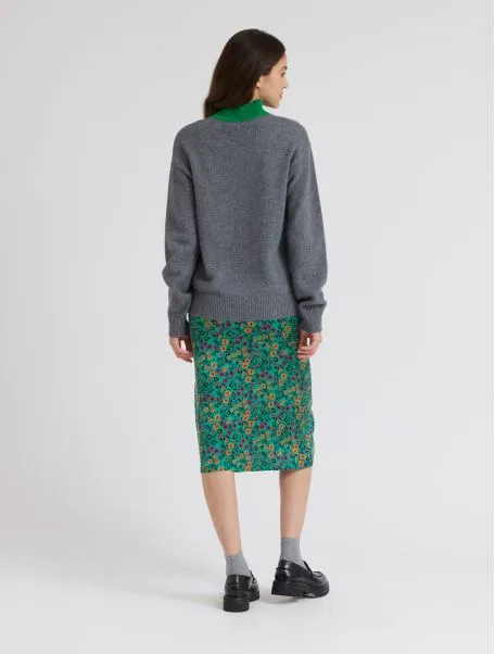 Idano Monica Sweater - Grey Green