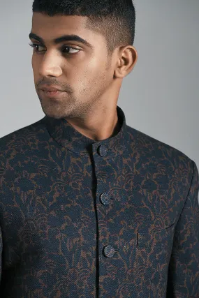 Indigo Blue Bandhgala Jacket