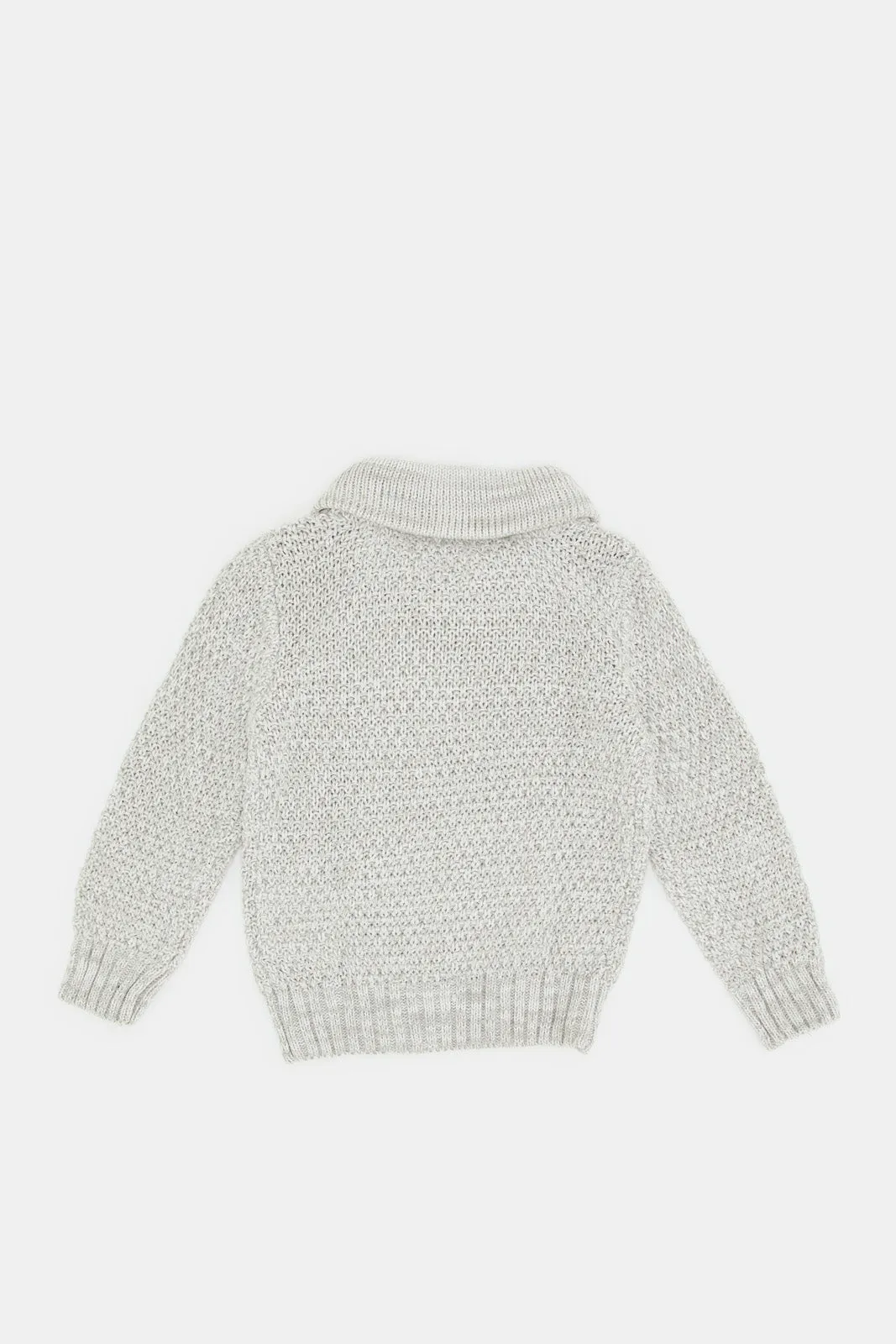 Infant Boys Grey Cable Pullover