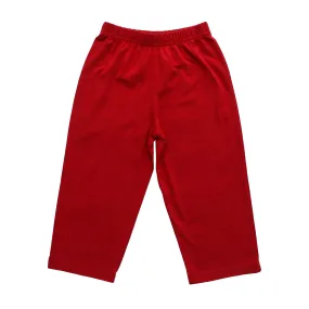 Jersey Solid Pants- Deep Red