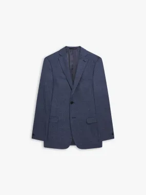 Joel Polywool Skinny Blue Sharkskin Suit Jacket