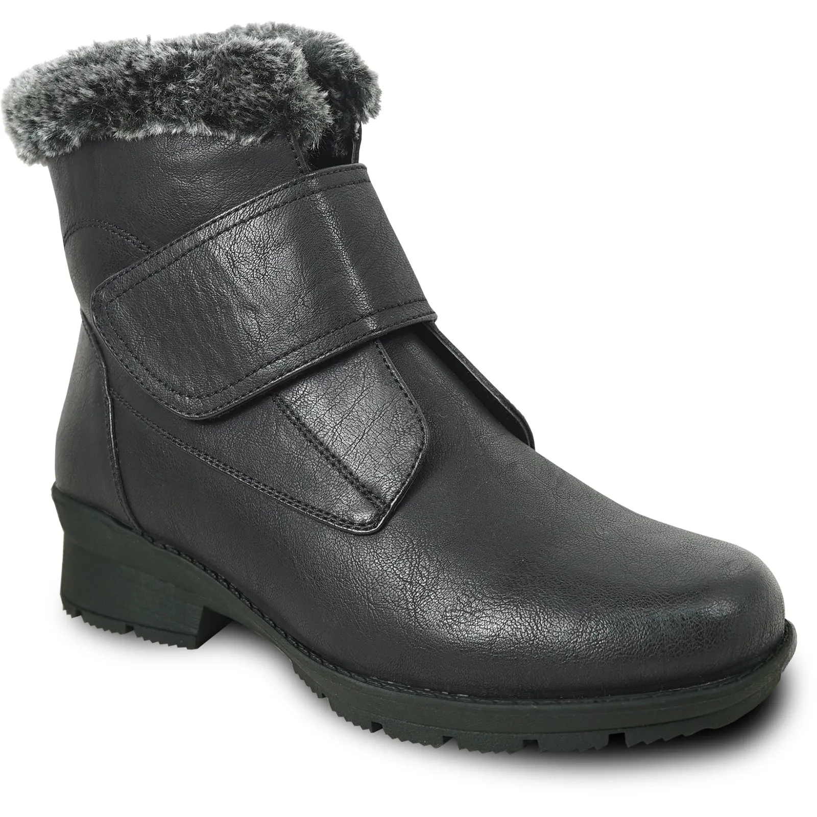 KOZI Canada Waterproof Women Boot HF2612 Ankle Winter Fur Casual Boot Black