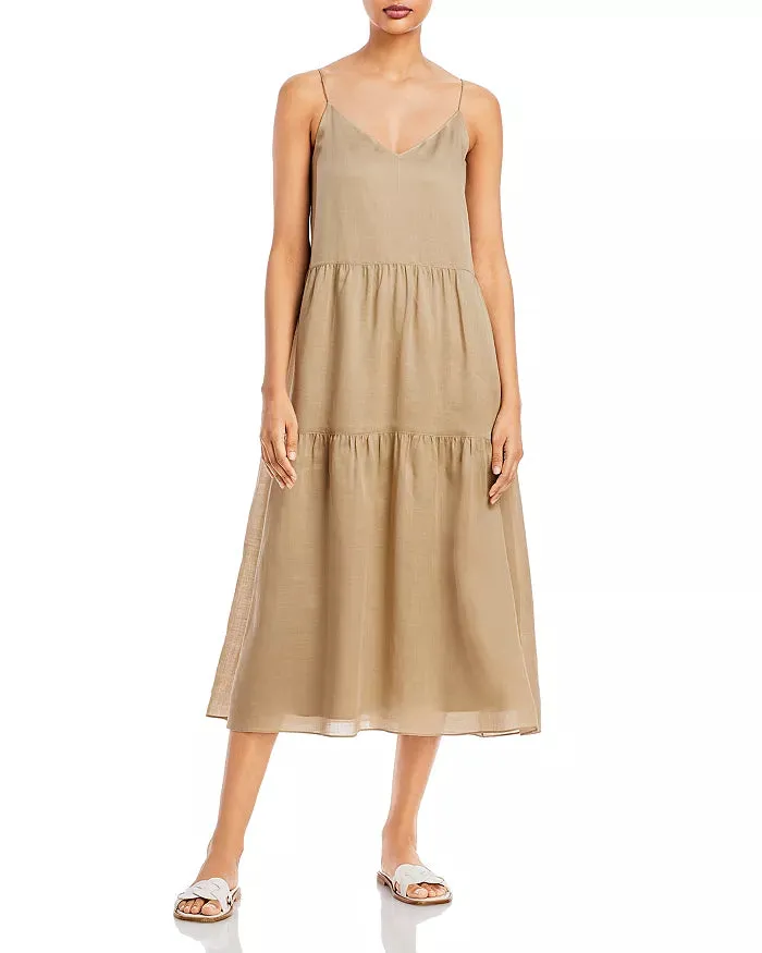 Lafayette 148 New York Hartford Tiered Midi Dress, Size Medium