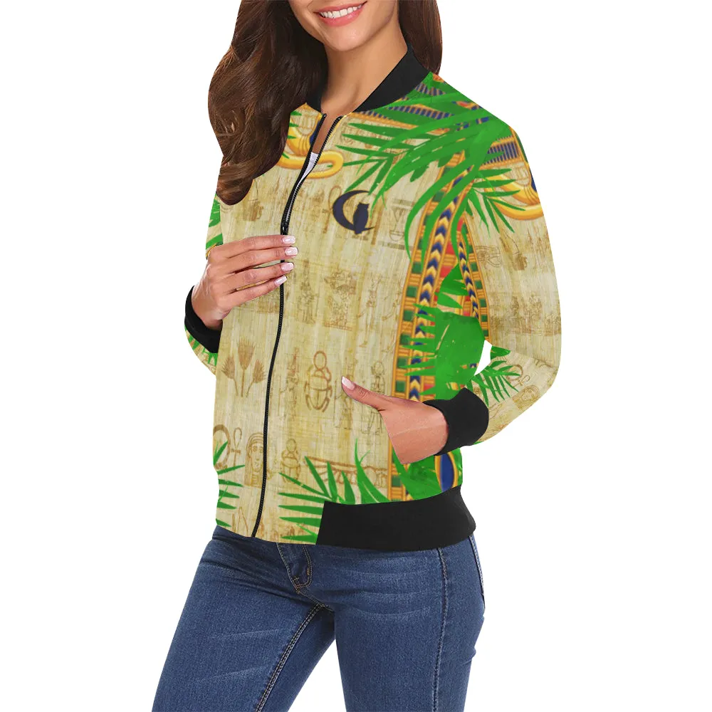 LCC NILE VALLEY All Over Print Bomber Jacket for Women