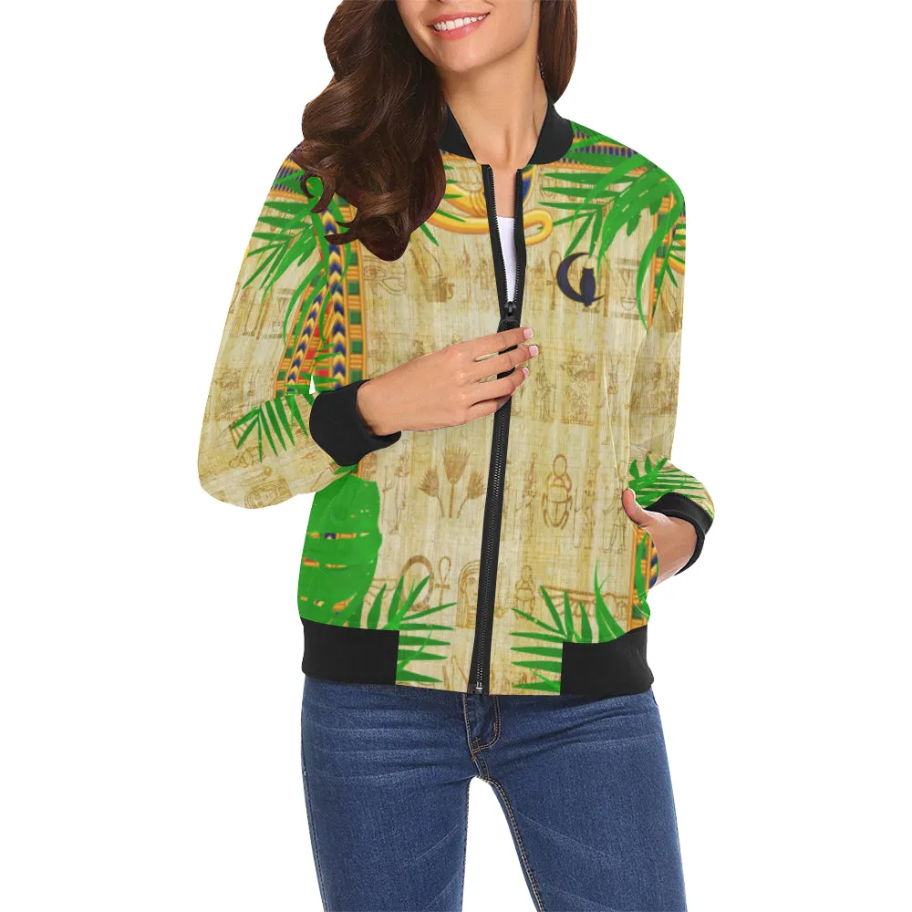 LCC NILE VALLEY All Over Print Bomber Jacket for Women