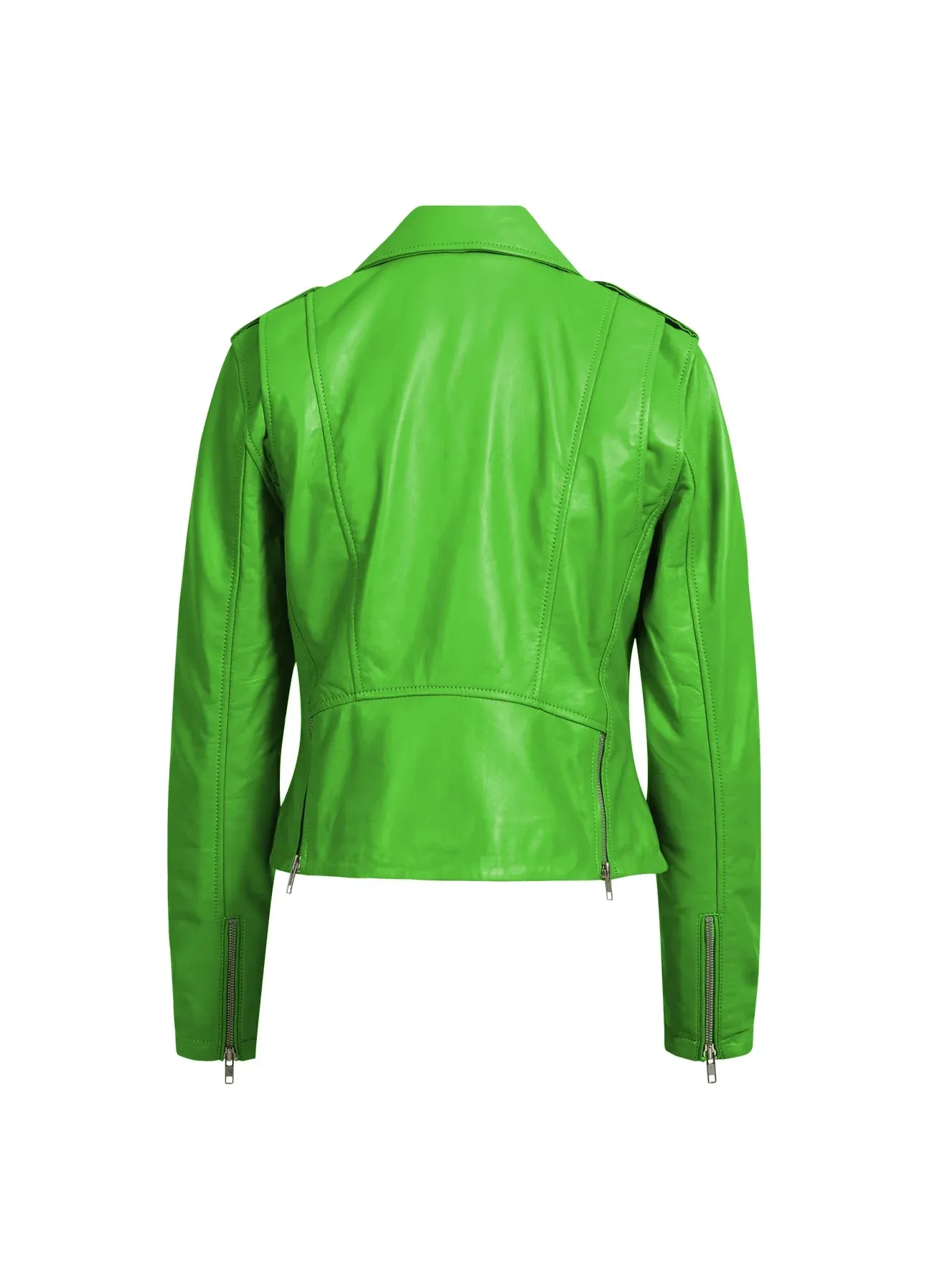 Leather Jacket in Flashy Green