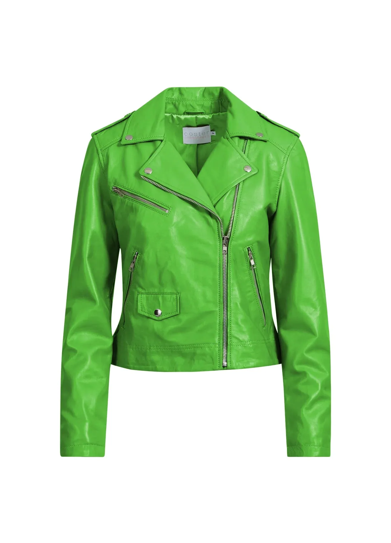 Leather Jacket in Flashy Green