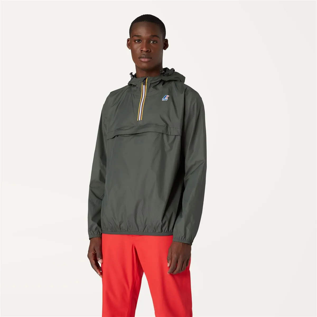 Leon - Packable Quarter Zip Rain Jacket in Black Torba