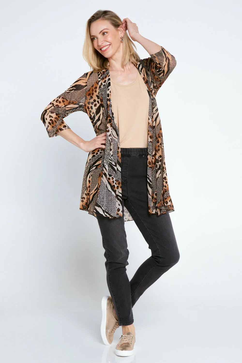 Lexie Easy Fit Jacket - Leopard/Tiger