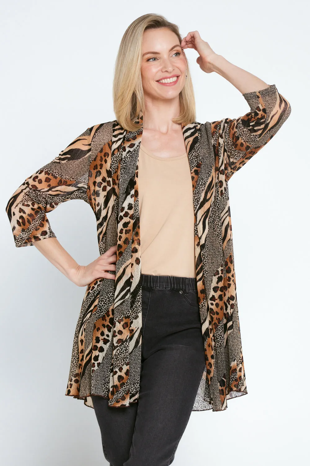 Lexie Easy Fit Jacket - Leopard/Tiger