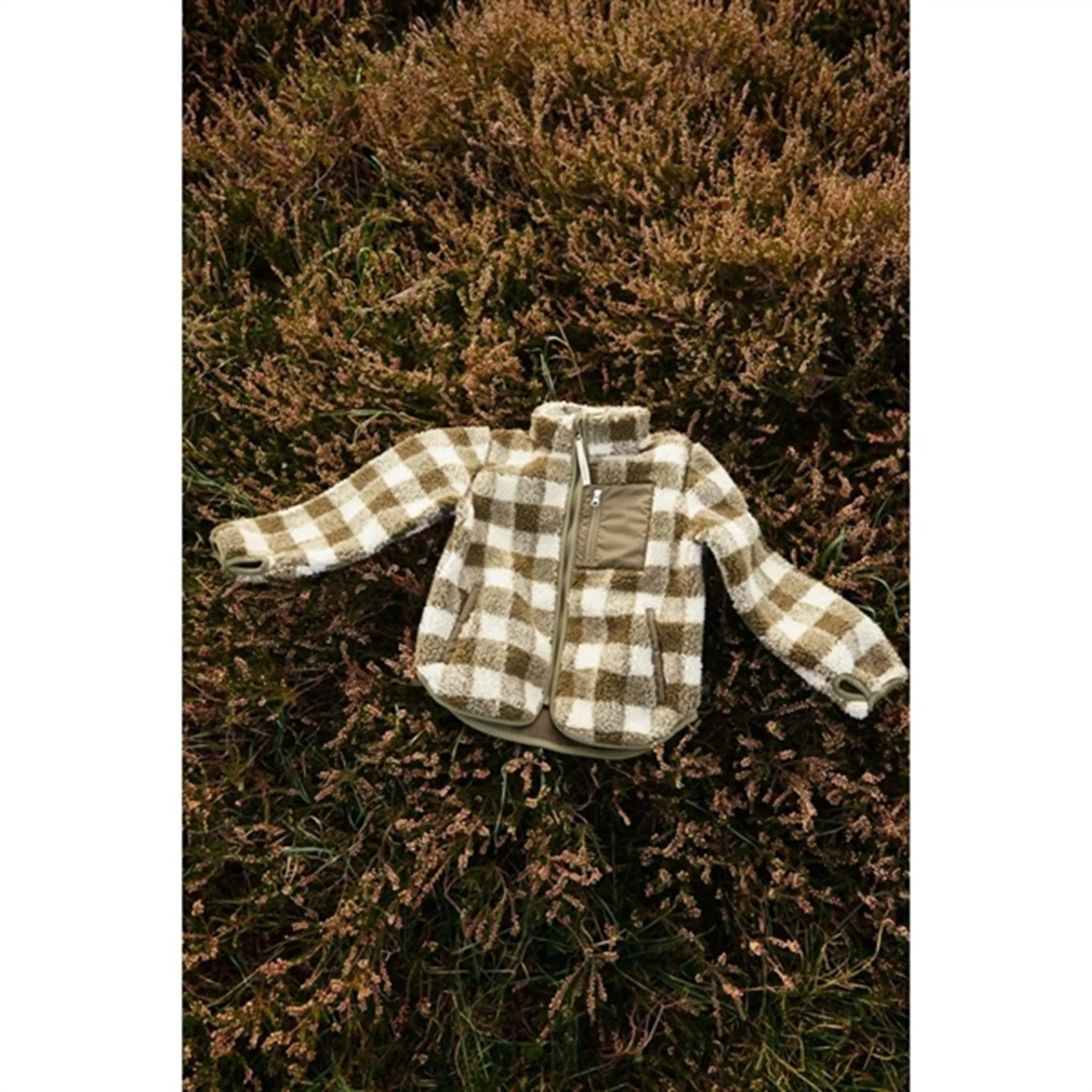 Liewood Nolan Pile Jacket Check Army Brown / Dark Sandy