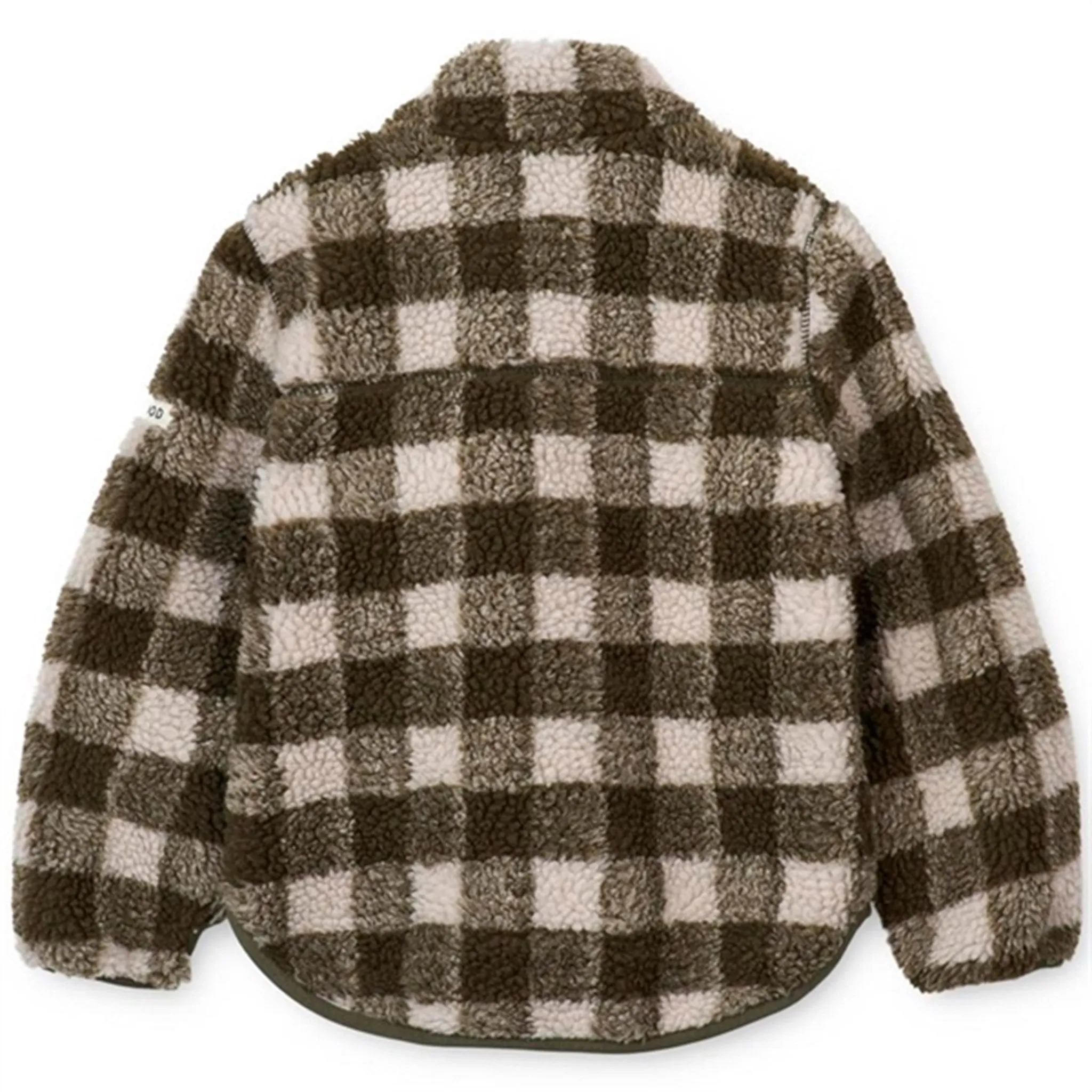 Liewood Nolan Pile Jacket Check Army Brown / Dark Sandy