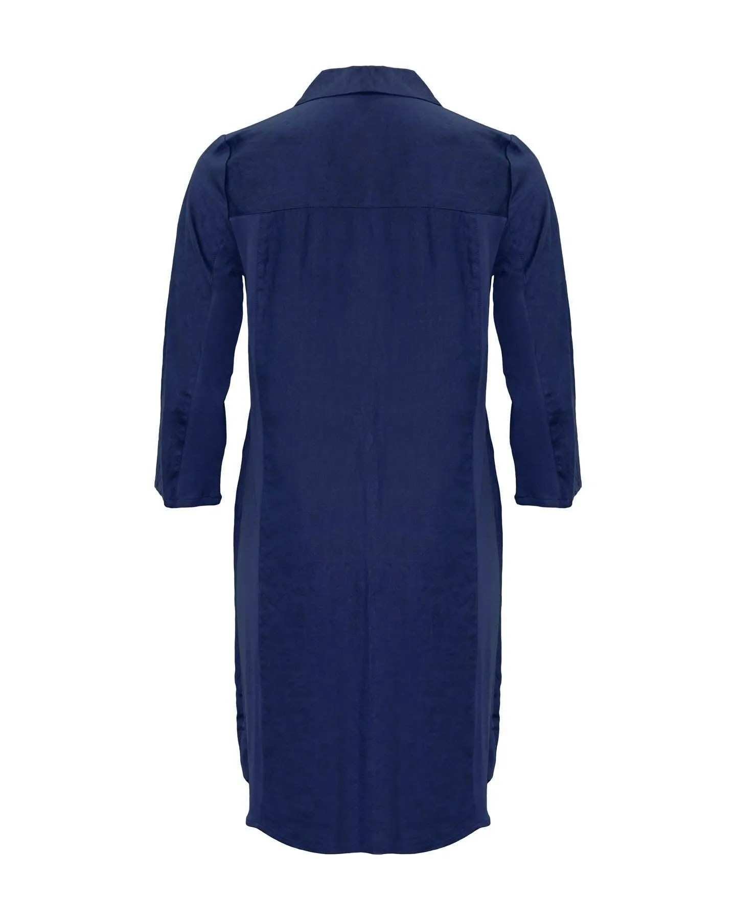 Linen Shirt Dress Blue