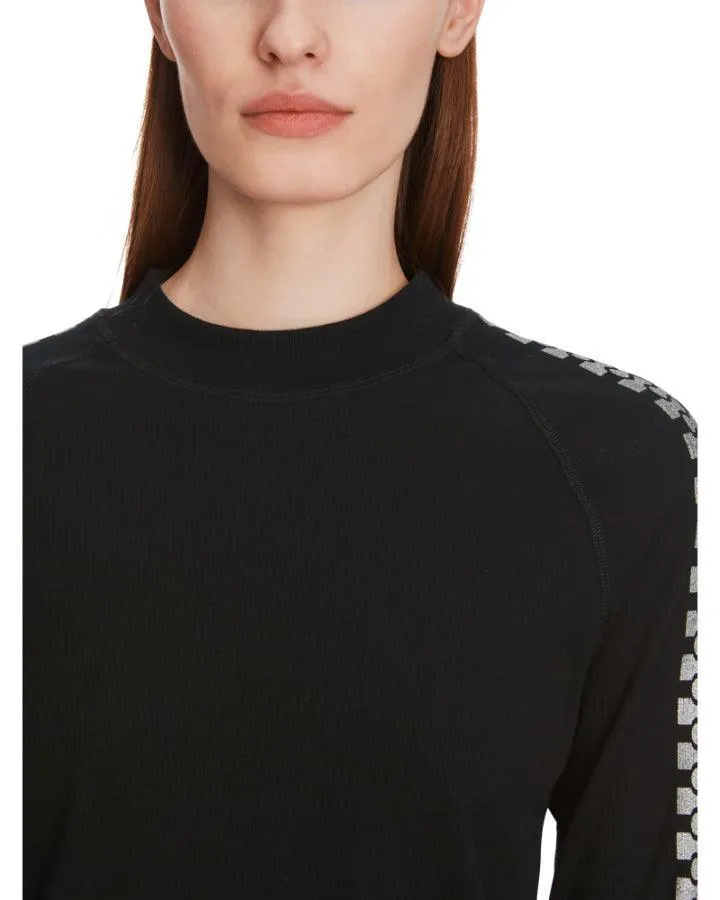 Marc Cain Zipper Print Pullover