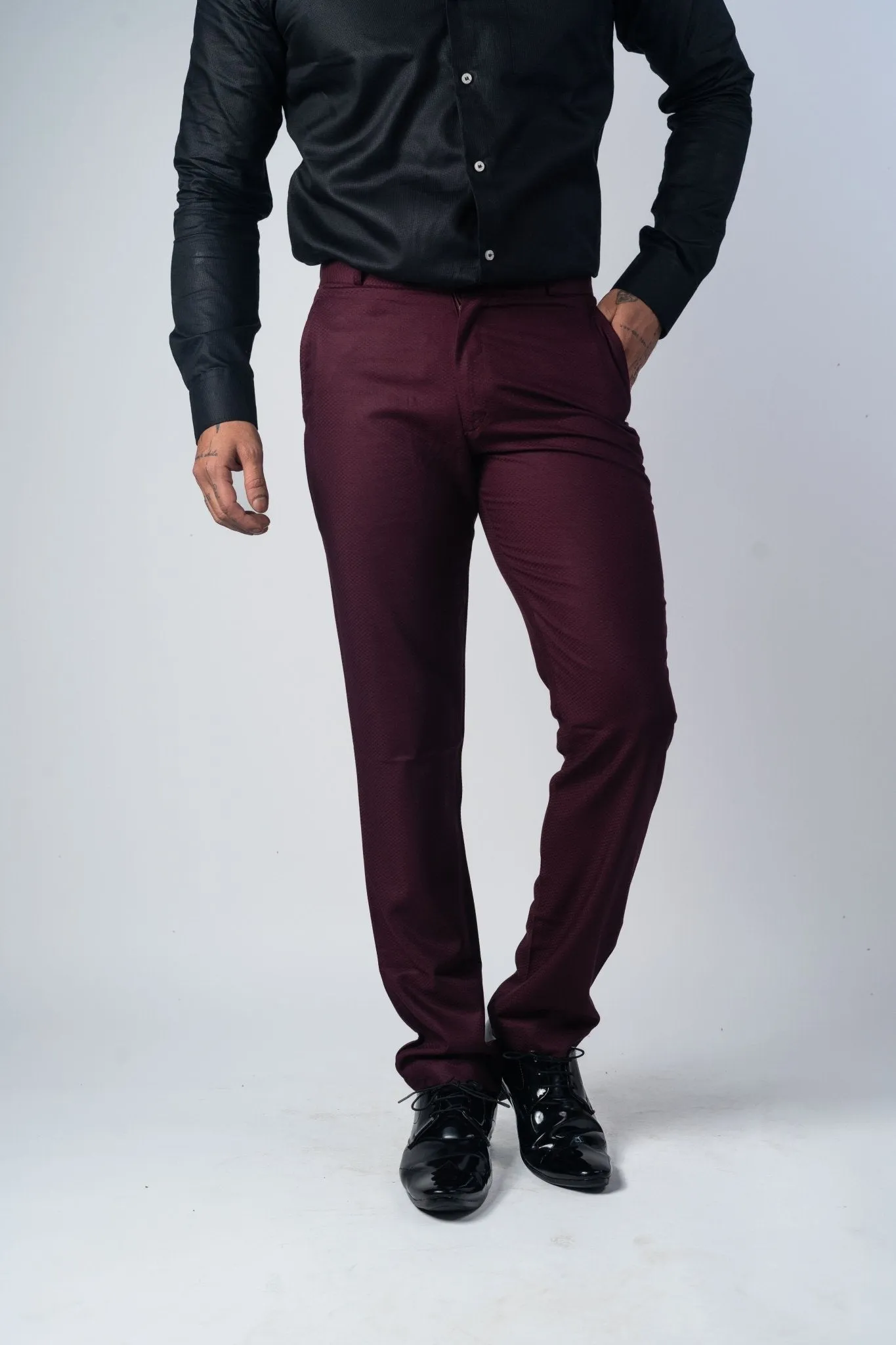 Maroon Color Formal Cotton Pant for Men