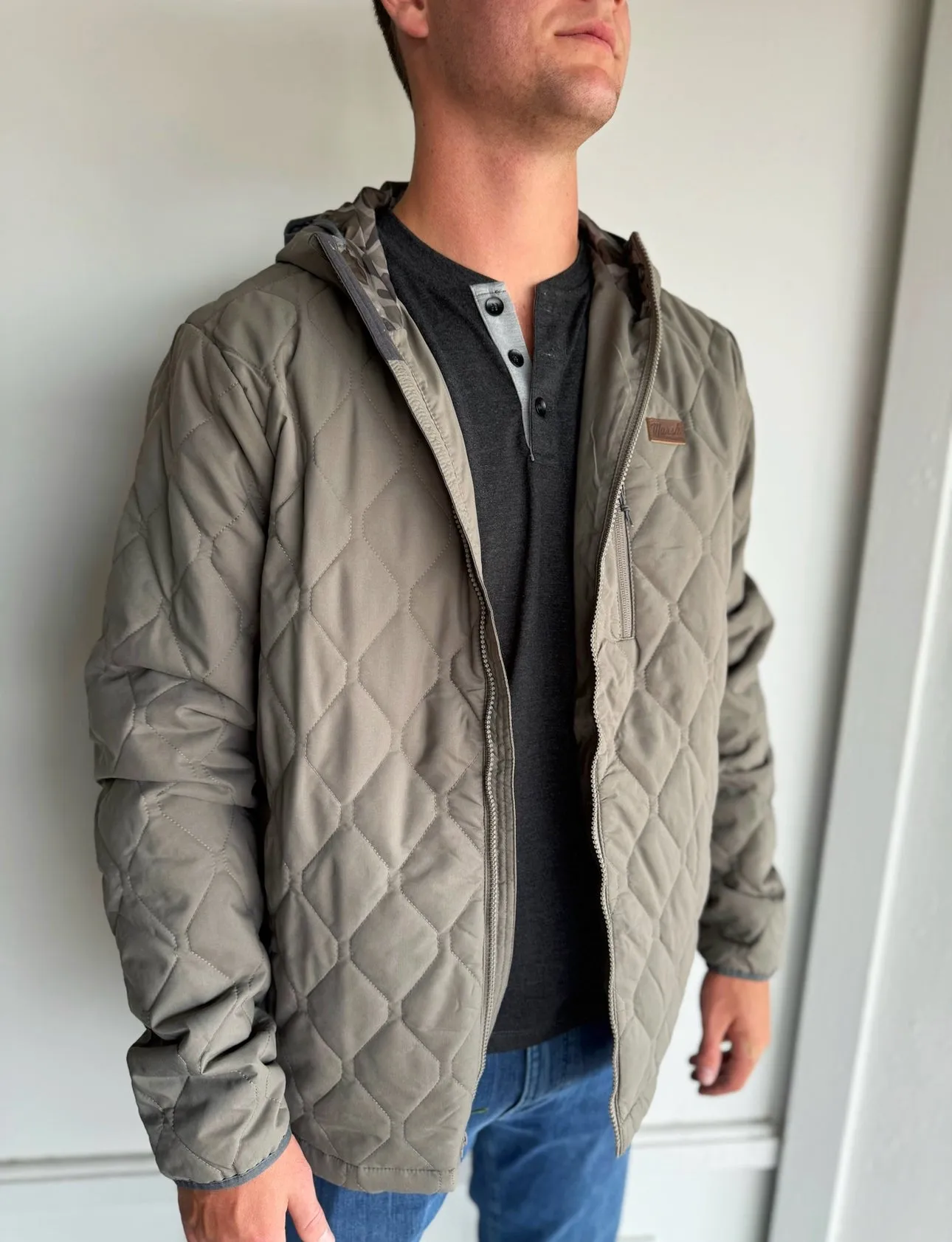 Marsh Barnwell Puff Jacket in Rock