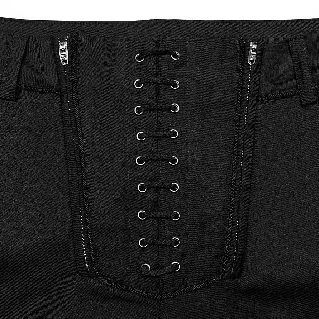 Men's Gothic Stitching Zipper Pants