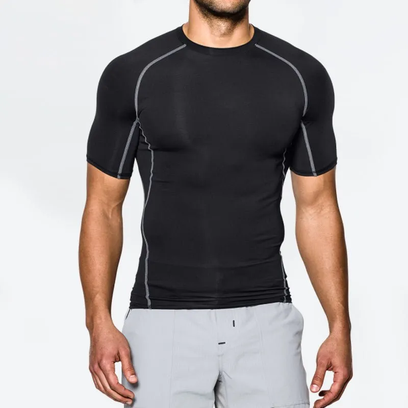 Mens Gym Tank Top - High-Quality Spandex Compression Sport Running Shirt