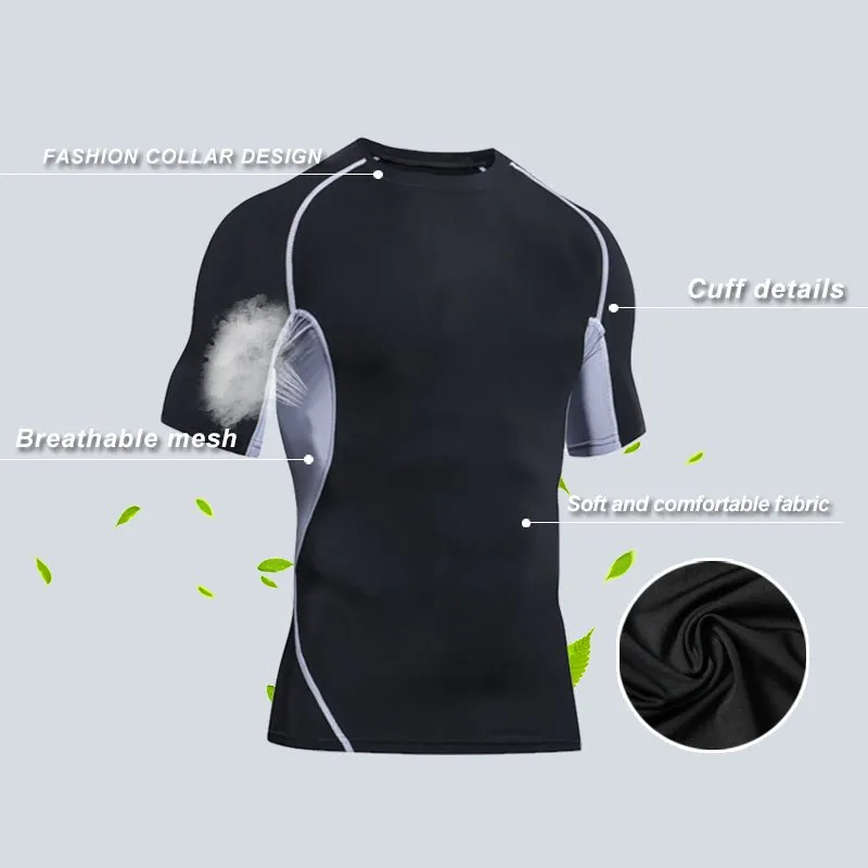 Mens Gym Tank Top - High-Quality Spandex Compression Sport Running Shirt