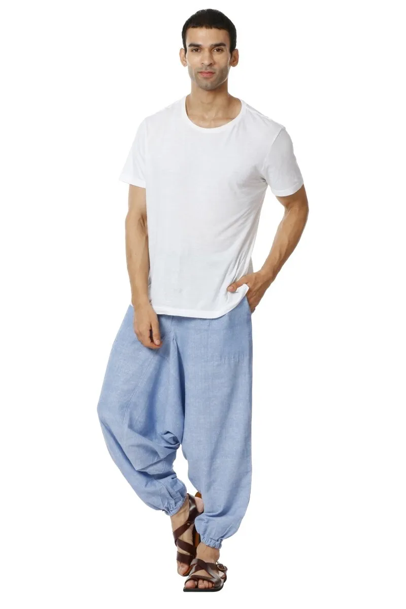 Men's Harem Pack of 2 | Blue and Sea Green | Fits Waist Sizes 28 to 36 Inches