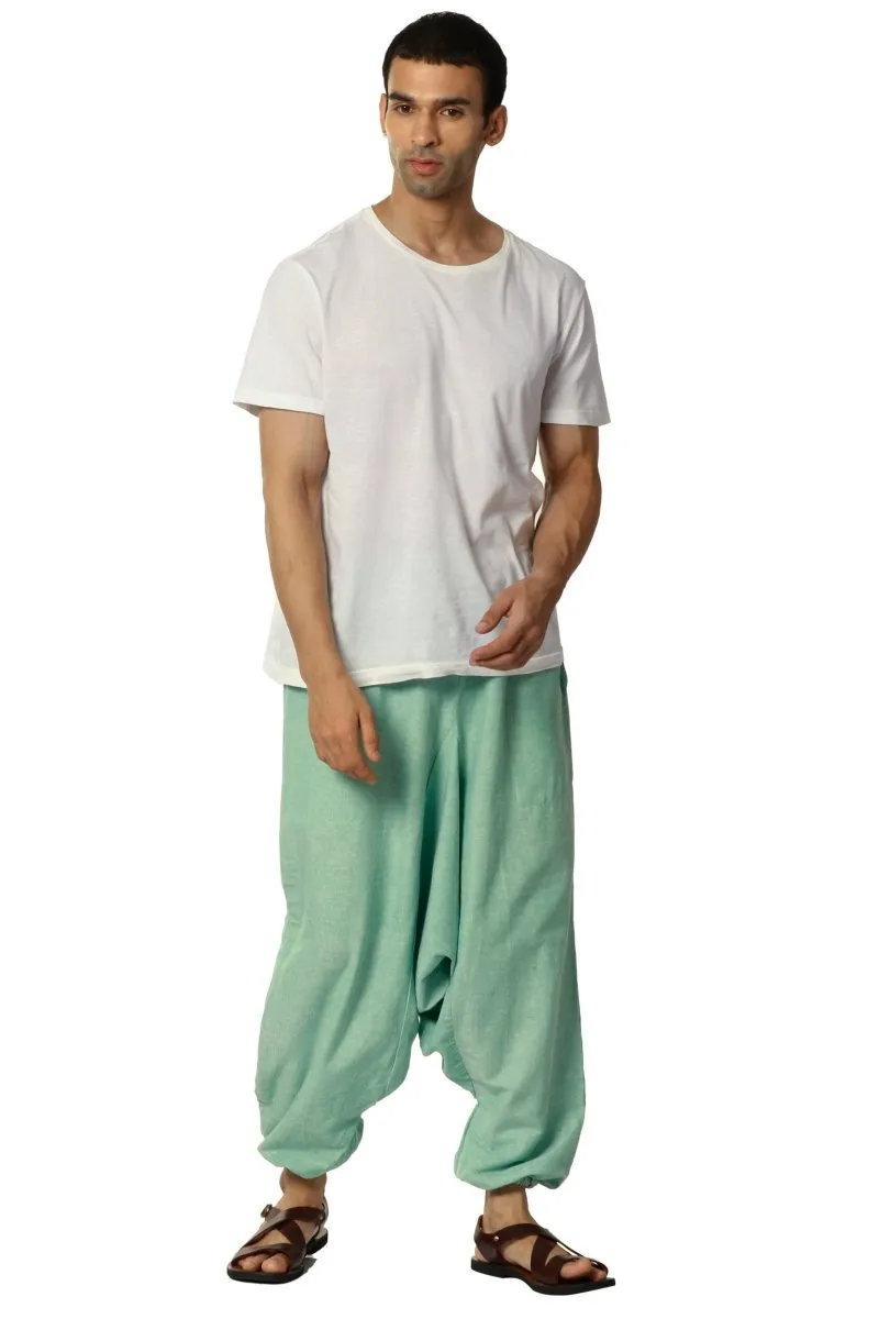 Men's Harem Pack of 2 | Blue and Sea Green | Fits Waist Sizes 28 to 36 Inches