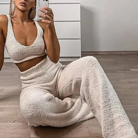 Mercedes Textured Tank Top & Wide Pants Set