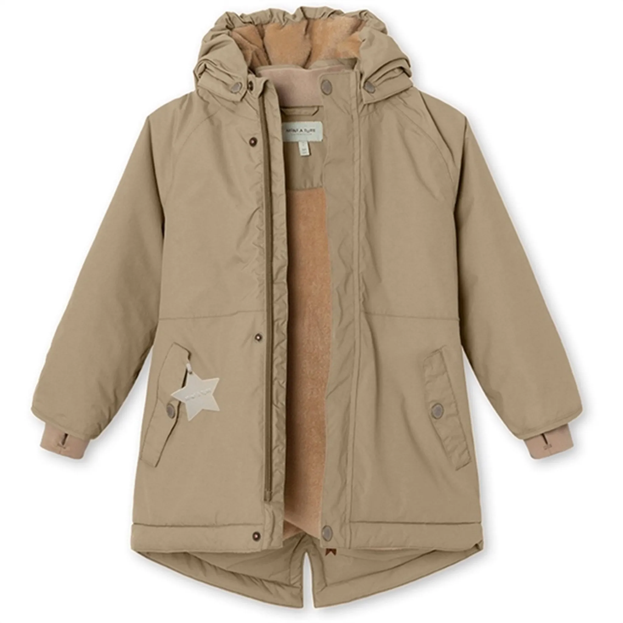 MINI A TURE Vikana Fleece Winter Jacket Savannah Tan