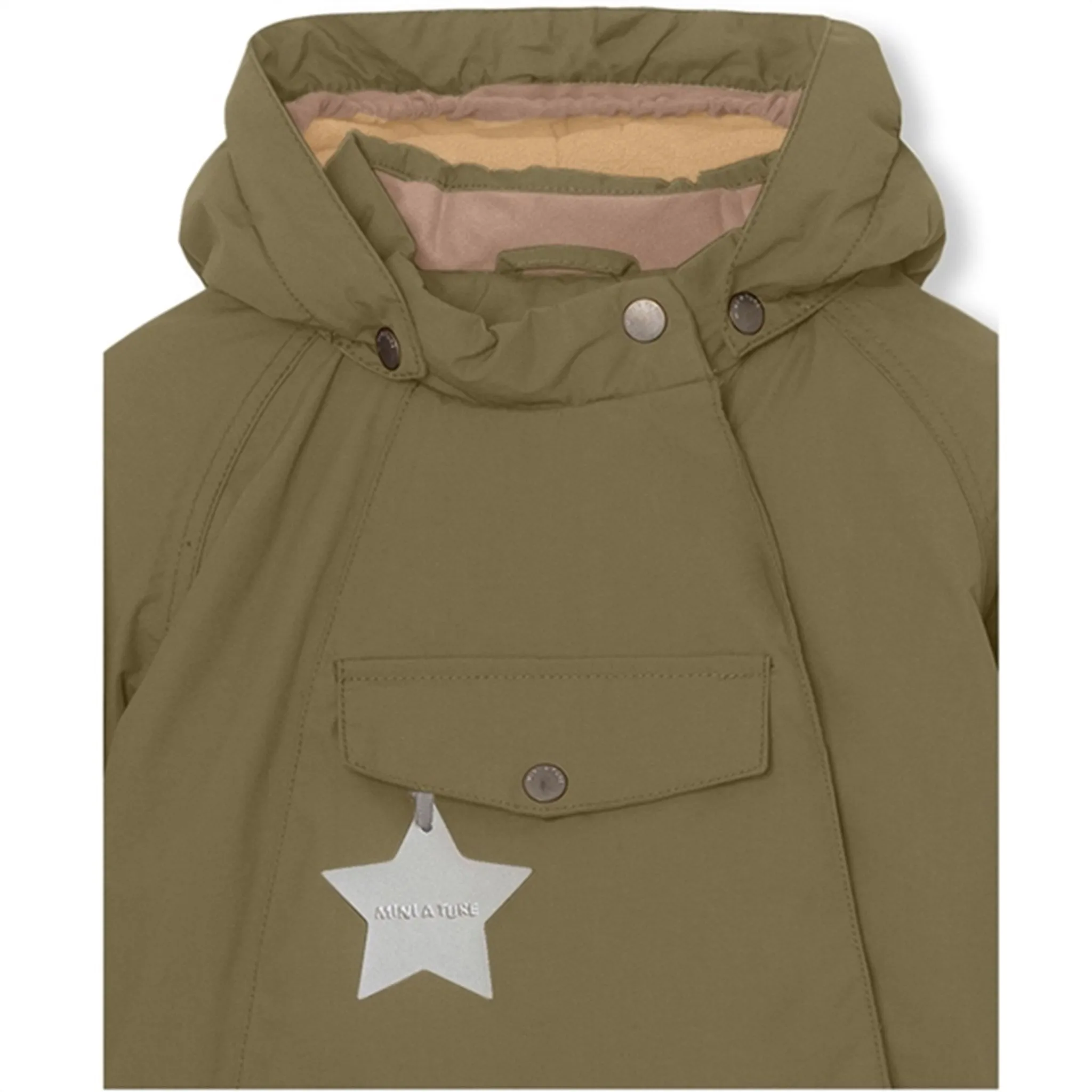 MINI A TURE Wang Fleece Winter Jacket Capers Green