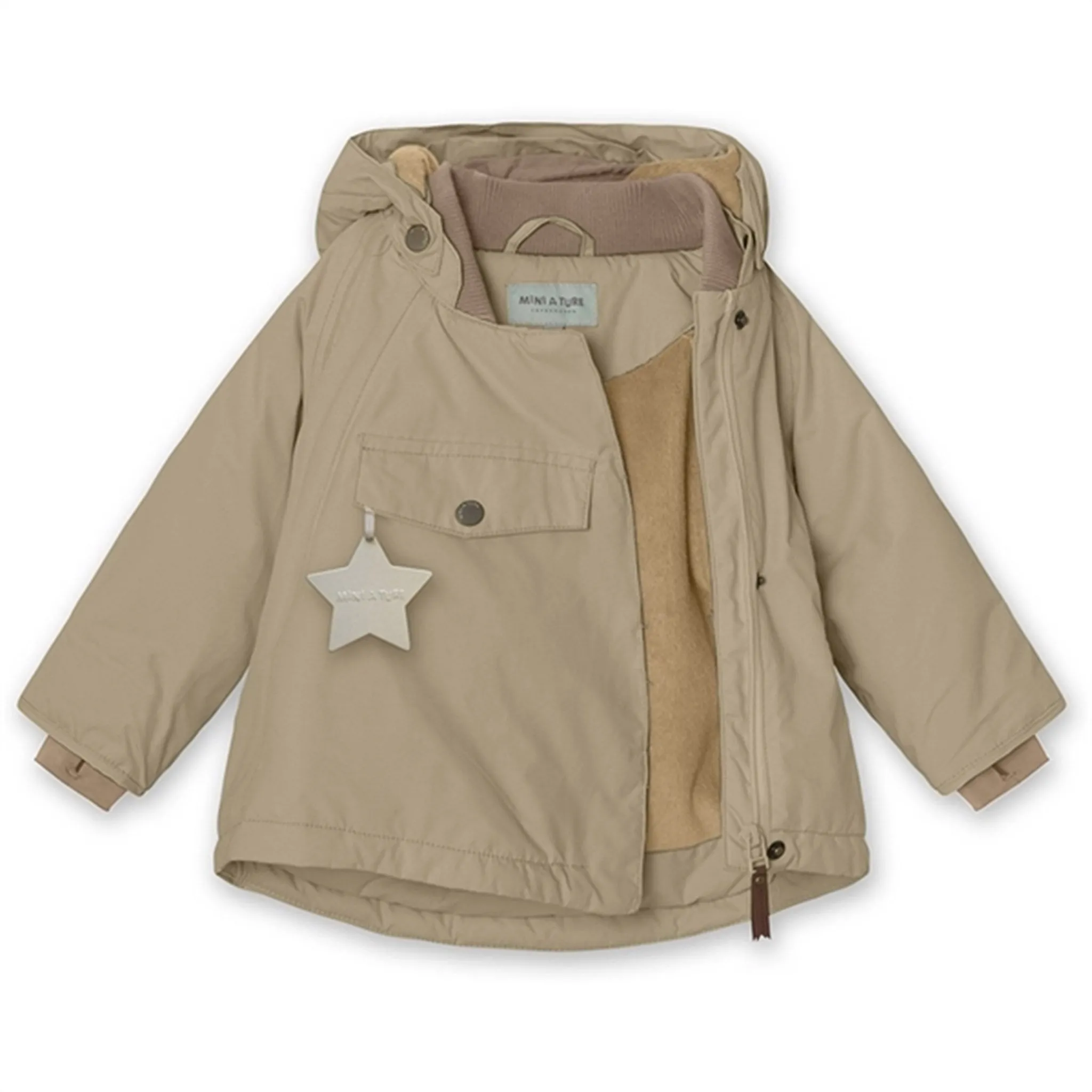 MINI A TURE Wang Fleece Winter Jacket Savannah Tan