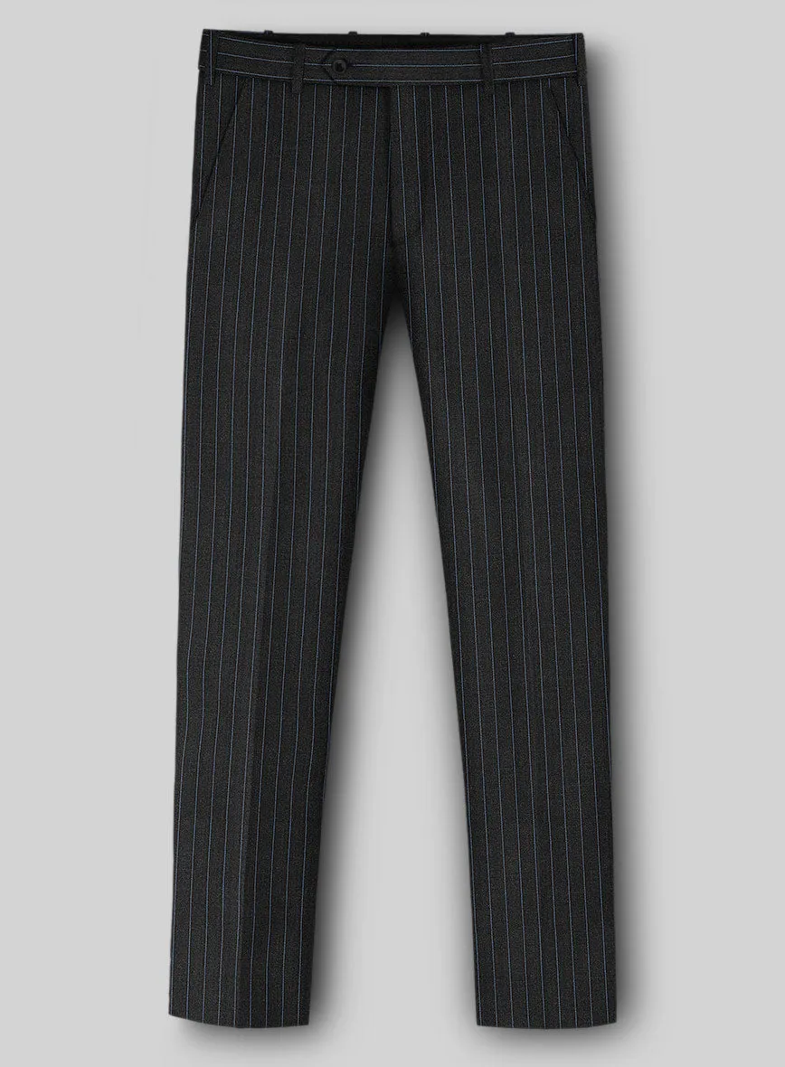 Napolean Abelino Stripe Black Wool Pants