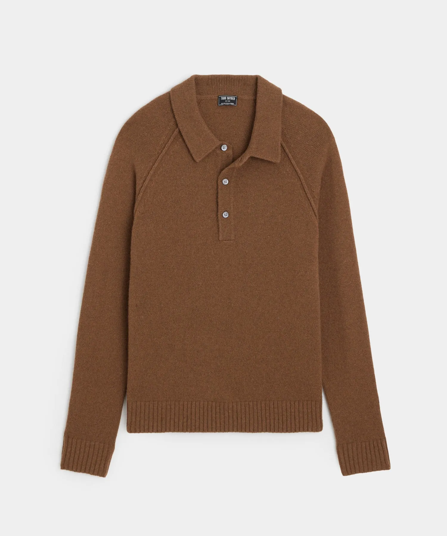 Nomad Cashmere Polo in Pine Cone