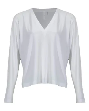 Norma Kamali Cropped V-Neck Top