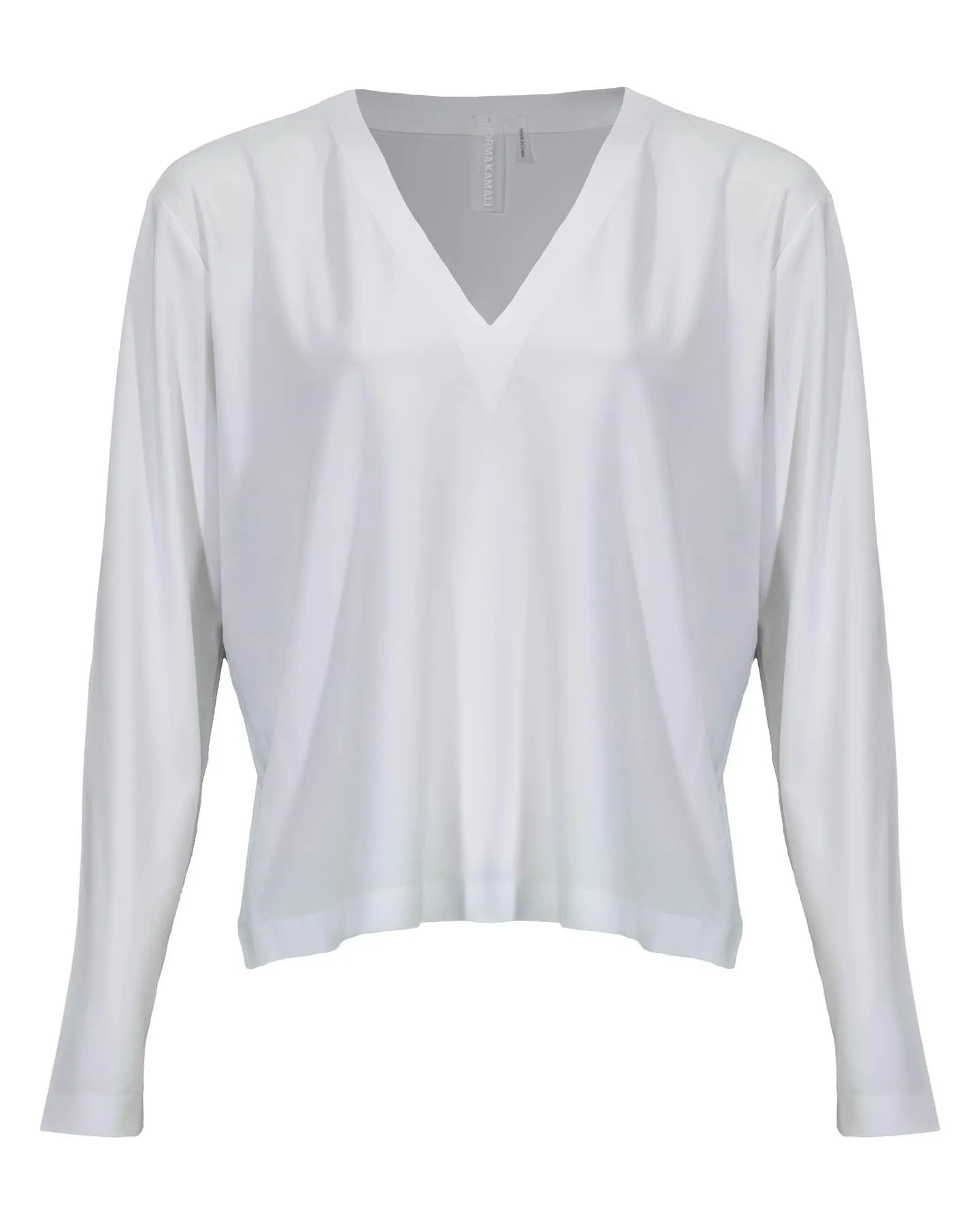 Norma Kamali Cropped V-Neck Top