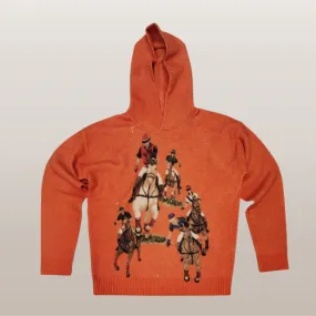 Nwt Polo Ralph Lauren Orange Five Horsemen Hoodie Sweater