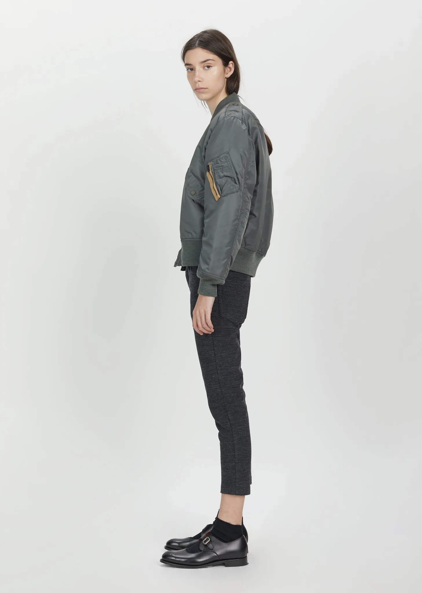 Nylon Twill Bomber Jacket