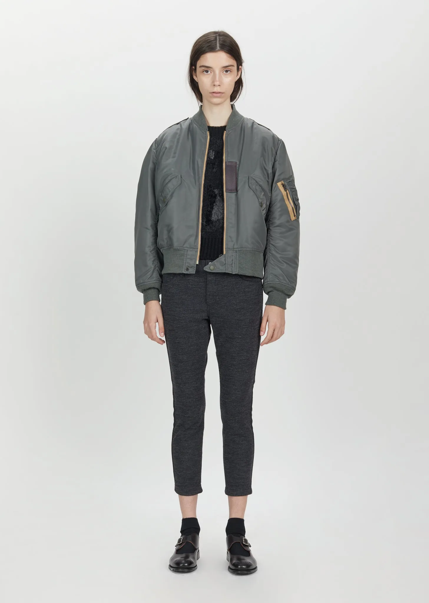 Nylon Twill Bomber Jacket