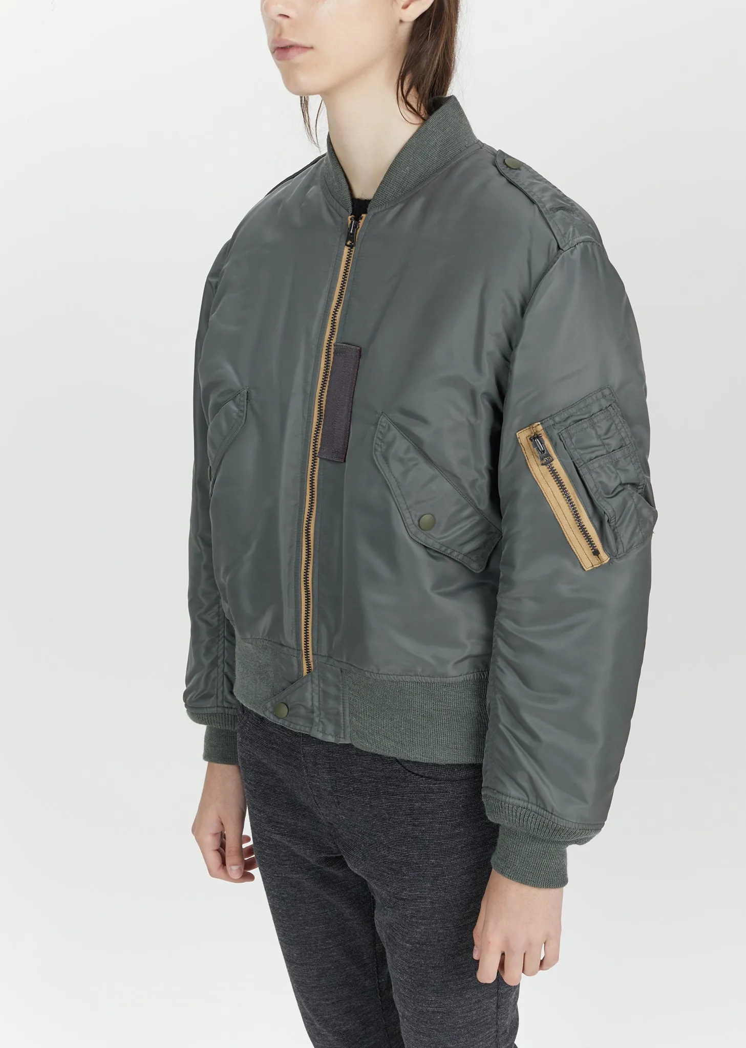 Nylon Twill Bomber Jacket