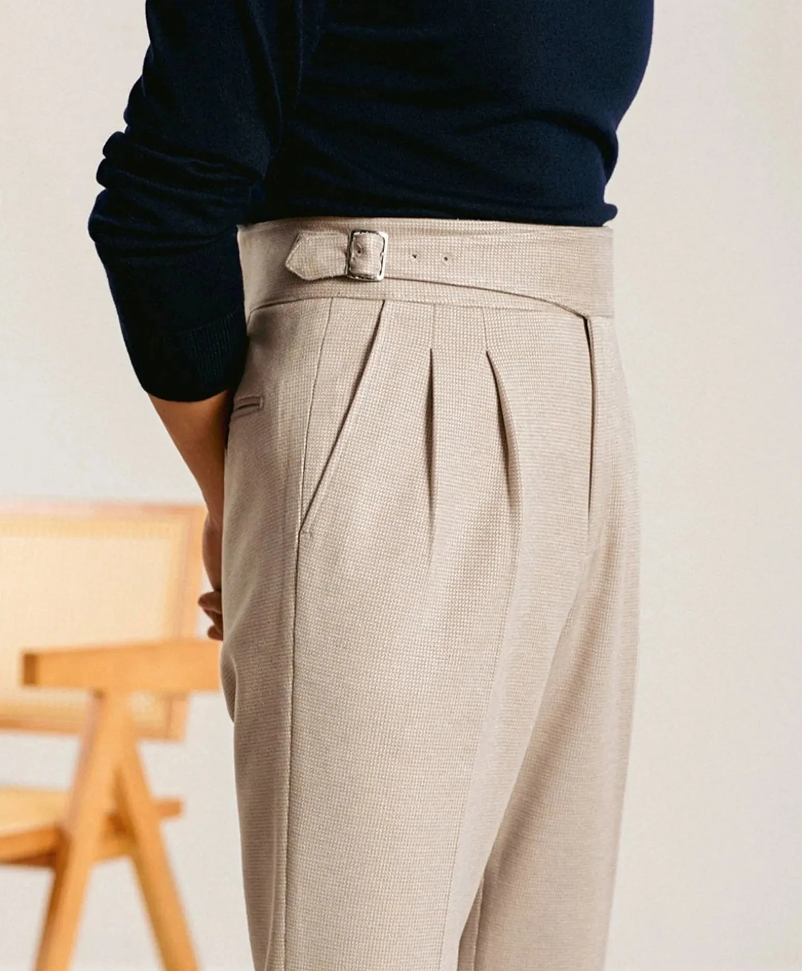 Office high waist gentleman trousers